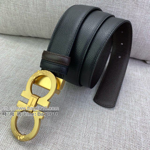 菲拉格慕男士皮帶 Ferragamo雙面牛皮紋理腰帶  jjp1934